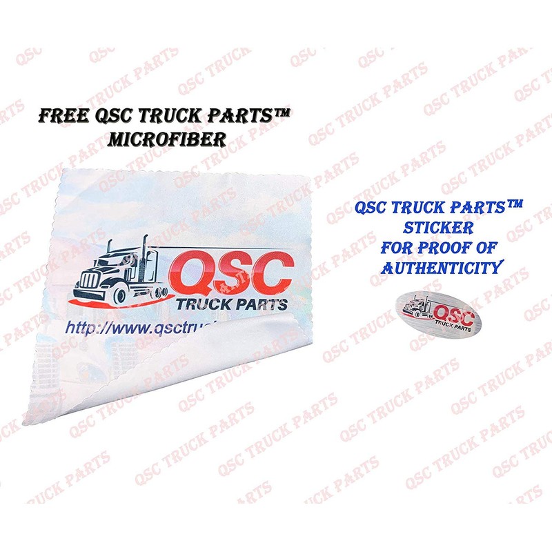 QSC Chrome Hood Mirror Cover Pair Left & Right for