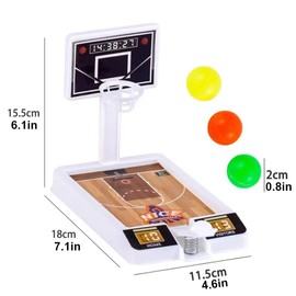 4 Pack Tabletop Basketball Game Toys, Basketball Party Favors Desk Games for Office for Adult to Reduce Stress, Basketball Gifts Idea Classroom Prizes for Kids Boys Girls