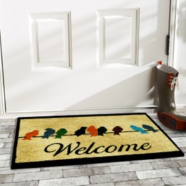 Home & More 121781729 Birds on a Wire Doormat