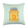 Vitamin D Health Supplement Throw Pillow