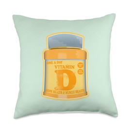 Vitamin D Health Supplement Throw Pillow