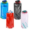 Dfuqanb Pack of 4 Foldable Water Bottles, Foldable Flexible Water