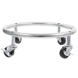 Luxshiny Movable Propane Cylinder Base Propane Tank Stand Dolly with Brake Wheel Gas Cylinder Fixed Shelf for Cylinder Consignment and Stationary Storage Used to Carry Buckets