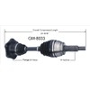 SurTrack GM-8033 CV Axle Shaft