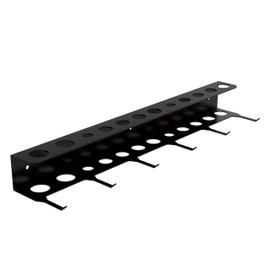 Vakonyx Wall Mount Brush Holder & Tool Hanger Rack for Garage, Detailing Organizer with Mounting Hardware - Holds 12 Brushes + Hooks for Towels & Tools​