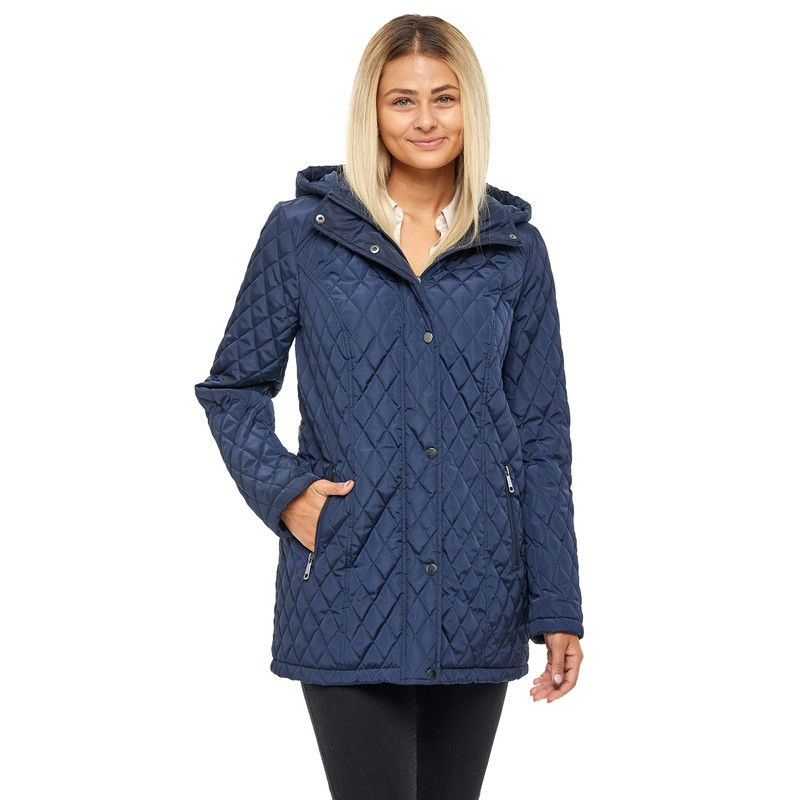 Sebby S.E.B Quilted Jacket for Women- Dark Navy Large