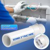 Boltigen 2Pcs White PVC Pipe Fittings, 3inch NPT Male Thread