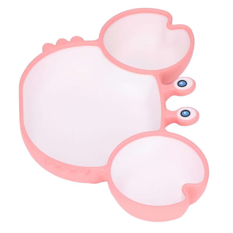 Crab Suction Plate with Suction Cup Base Silicone Divided Plate