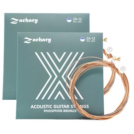 Acoustic Guitar Strings 6 String Set Acoustic Guitar Strings Guitar Accessories Kit Maximum Life with Smooth Feel & Lasting Bright Tone 2 Packs (Light, 12-53)