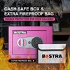 Bostra Fireproof Safe Box with Sensor Light & Fireproof Bag,