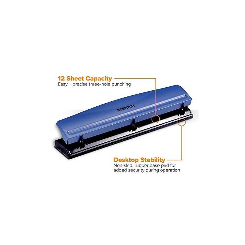 BOSTITCH Perforadora azul con 3 agujeros K T-HP12-BLUE