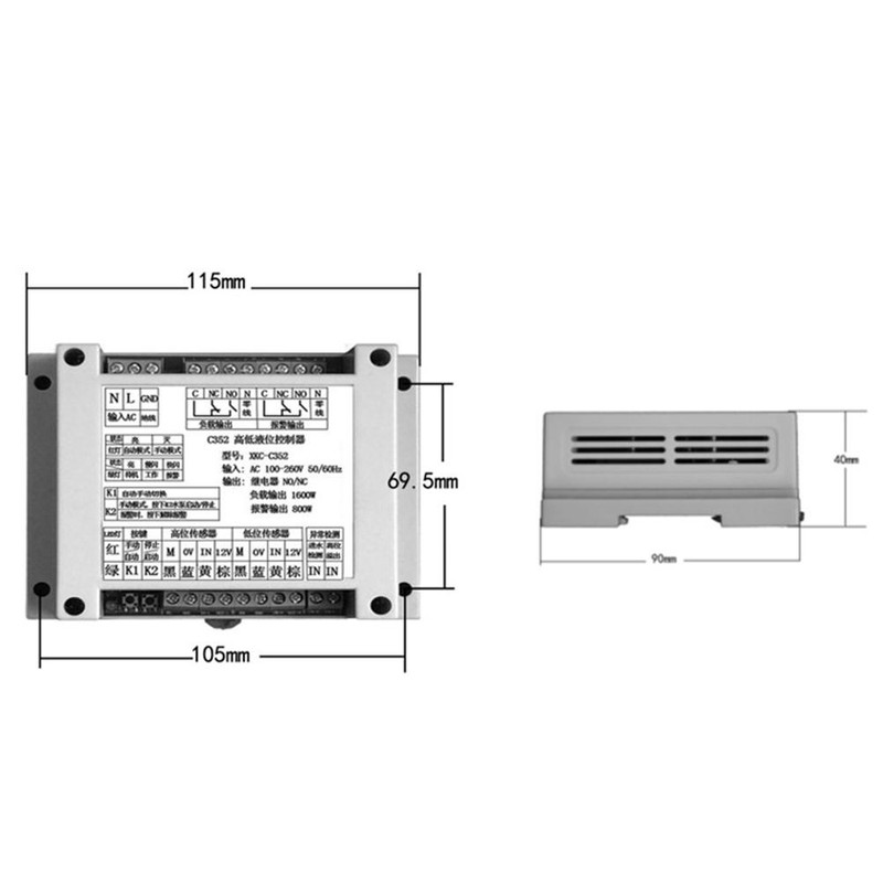 Automatic Water Level Controller XKC C352 2P Non Contact Liquid