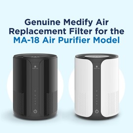 Medify MA-18 Air Purifier with True HEPA H13 Filter | 662 ft² Coverage in 1hr for Allergens, Smoke, Wildfires, Odors, Pollen, Pet Dander | Quiet Removal to 0.1 Microns | White, 1-Pack