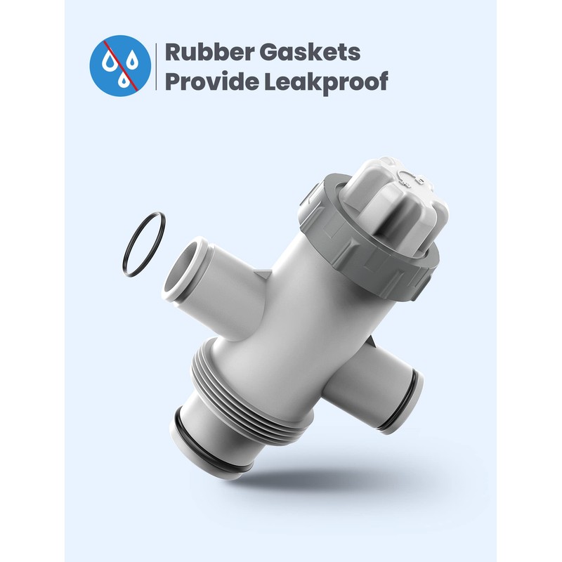 POOLHACKER Pool Fittings Dual Split Hose Plunger Valve, Pool Parts