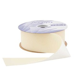 Ivory Velvet Wedding Decoration Ribbon - 2 1/2" x 25 Yards, Gift Wrap, Bows, Crafts, Purity, Christmas, Rustic Anniversary, Centerpiece, Vase, Bouquet