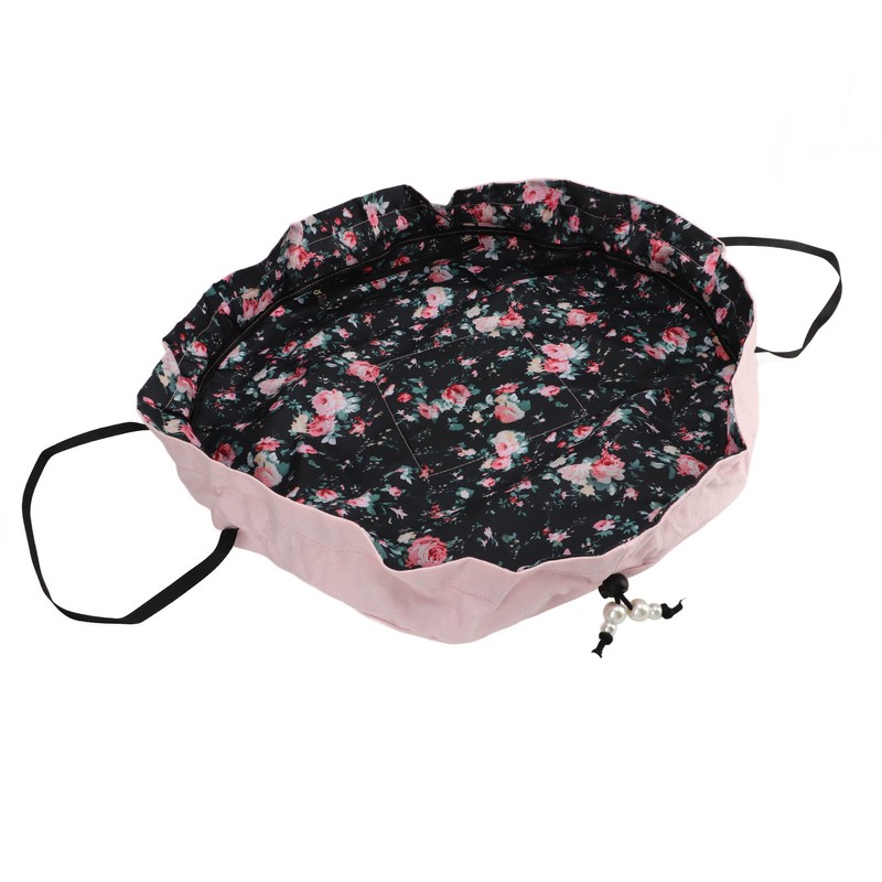 Drawstring Makeup Bags Cosmetic Bags Large Capacity Inner Zipper Pockets