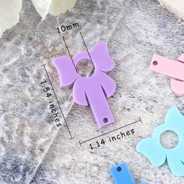 KINCHYGO, 8 Pack Bow Straw Topper Charms Resin Cup Accessories for Tumbler