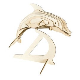 Pebaro 864/1L Wooden Construction Kit Dolphin Laser Cut 3D Puzzle Wooden Puzzle