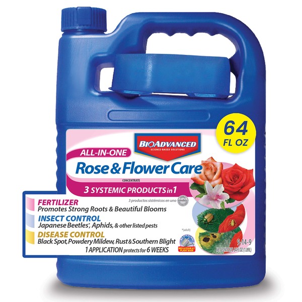 BioAdvanced All-In-One Rose and Flower Care, Concentrate, 64 oz