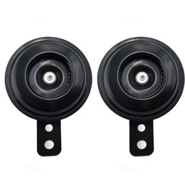 Universal 2Pcs Motorcycle Horn Double Waterproof Electric Round 12v 118DB Horn Fit for Moped Dirt Bike Electric Vehicle Scooter Car Air Horns Motorbike Horn