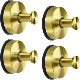 JOMOLA Suction Cup Hook, Wall Hook, Waterproof Wall Hook, Strong Hook, Load Capacity 11.0 lbs (5 kg), Kitchen, Towel Hook, No Drilling Required, No Damage, Coat Hook, Set of 4, Coat Hook, Suitable for