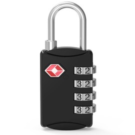 Diyife TSA Luggage Locks, [Updated Version] 4-Digit Combination Locks, Code Lock, High-Strength Zinc Alloy Security Lock for Travel Suitcase, Backpack 1 Black