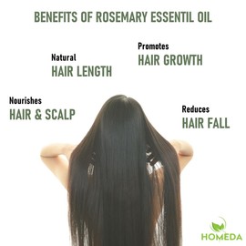 Rosemary Essential Oil, Organic Rosemary Oil for Hair Growth (0.5 fl oz, 15ml) Aceite De Romero Organico, Pure Rose Mary Hair Oil, Cold Pressed Topical Rosmarin Oil for Diffuser, Scalp, Skin
