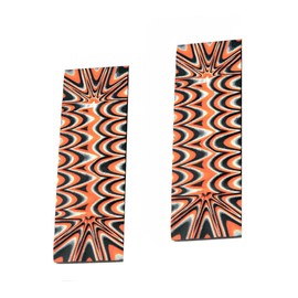 SICODA G10 Handle Material,Knifemakers Supply Custom DIY Tool of Micarta Knife Handle Material slab,pack of 2 pieces (Orange & Black)