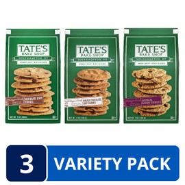 Tate's Bake Shop Variety Pack, Oatmeal Raisin, Chocolate Chip & Chocolate Chip Walnut, 3-7 oz Bags