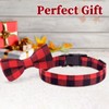 Malier Dog Collar with Bow tie, Classice Plaid Pattern Dog