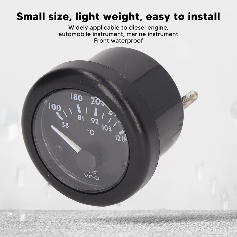 Engine Water Temperature Gauge 2in Wide Range High Accuracy Front