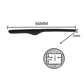 PERFFITT Anti-Slip Rubber Silicon Replacement Temple Ear Socks for OX3122 Eye Glasses Sunglasses Frames HTS002 (Black - 2 Pairs)