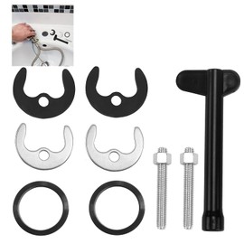 SMCEHEYA 9 Pcs Monobloc Tap Fixing Kit Faucet Fixing Tool Kit for Hot and Cold Water Faucet Tap Fixing Kit for Kitchen Faucet Bathroom Basin Horseshoe Installation Fastening Accessories