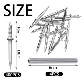 Pack of 400 seamless nails with double-headed skirting thread, double-headed nails, double head skirting boards, skirting board nails.