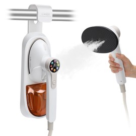 ARSFUTU 2 in 1 Steamer for Clothes 1450W Steam Station Iron Clothes Steamer Iron Handheld 8-Level Steam & Dry Ironing with LCD Display Auto-Off, Self Cleaning for Household