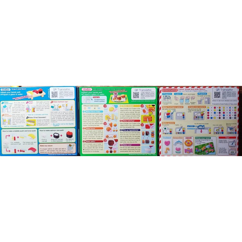Kracie Popin Cookin-Gummy Land, Tanoshii Sushi & Hamburger (3 pk)