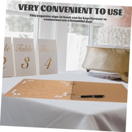 jojofuny Rustic Wedding Guest Book Pages Elegant Keepsake for Bridal Shower Anniversary Parties and Special Events for Recording Wishes and Memories