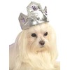 Rubies Silver Tiara with Purple Stones Pet Costume Accessory, Medium/Large