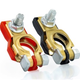 Battery Terminal Connectors for Nissan, Maxima, Rouge, Sentra, Murano,243407F000,24340-7F000, 243407F001, Positive and Negative,Plastic Cover, Auto Parts by KeeRoarin