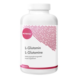 Nutritec L-Glutamin 750mg, 180 Kapseln, hochdosiert, Nahrungsergänzungsmittel