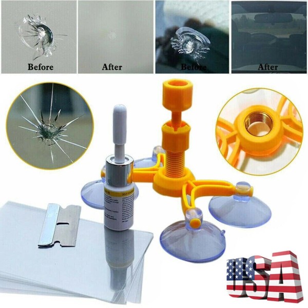 GEARZAAR Car Windshield Windscreen Glass Scratch Chip Crack Repair Fix