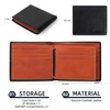 VISOUL Men's Leather Wallet with ID Window, RFID Protection, Genuine