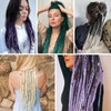 Sangtok Double Ended Dreadlock Extensions, 24 inch Lavender Thin 0.6cm