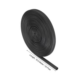 sourcing map Insulation Cable Protector, 33ft-8mm High Temp Fiberglass Sleeve Black