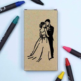 Azeeda 'Wedding Couple' Coloured Crayon Set (CY00027771)