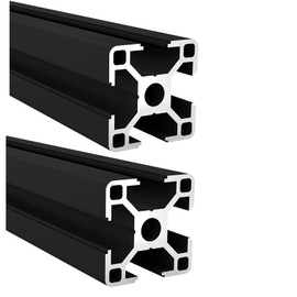 3030 Aluminum Extrusion T Slot 1500mm Long Black 2 Pack, Extruded Aluminum Profile 30 Series European Standard Anodized Linear Rail for 3D Printer Parts and CNC DIY 30 x 30 59.06" 2Pcs (Kwweeoo)