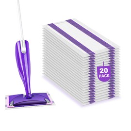 Mop Pad Refills Compatible with Swiffer WetJet Spray Mop, Wet Jet Mopping Pads for All Purpose Multi-Surface Hardwood Floor Cleaning, 4 Layers Thickened and Super Absorbent, 20 Count