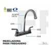 Meer Llave Mezcladora Para Cocina Tarja Fregadero Cromada Meer