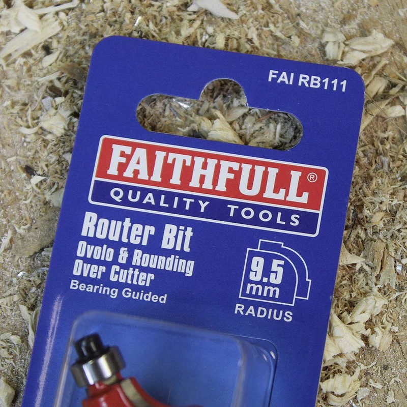 Faithfull FAIRB111 Router Bit TC Ovolo Rounding Over 1/4in 9.5mm