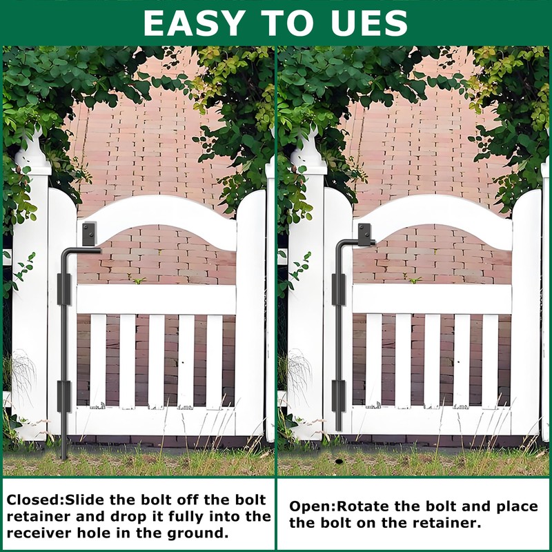URDOGSL 24" Heavy Duty Cane Bolt Gate Drop Rod with